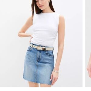 Loft fresh cut denim miniskirt